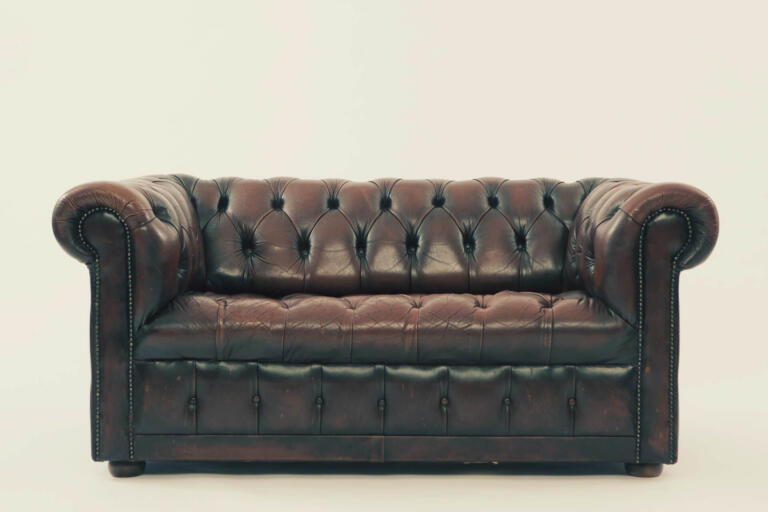 clean leather sofa
